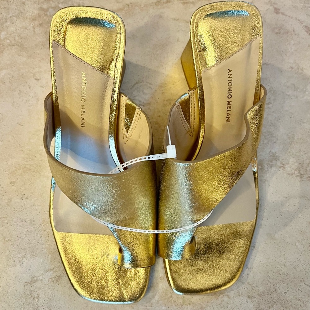 Antonio Melani Metallic Gold Heels
